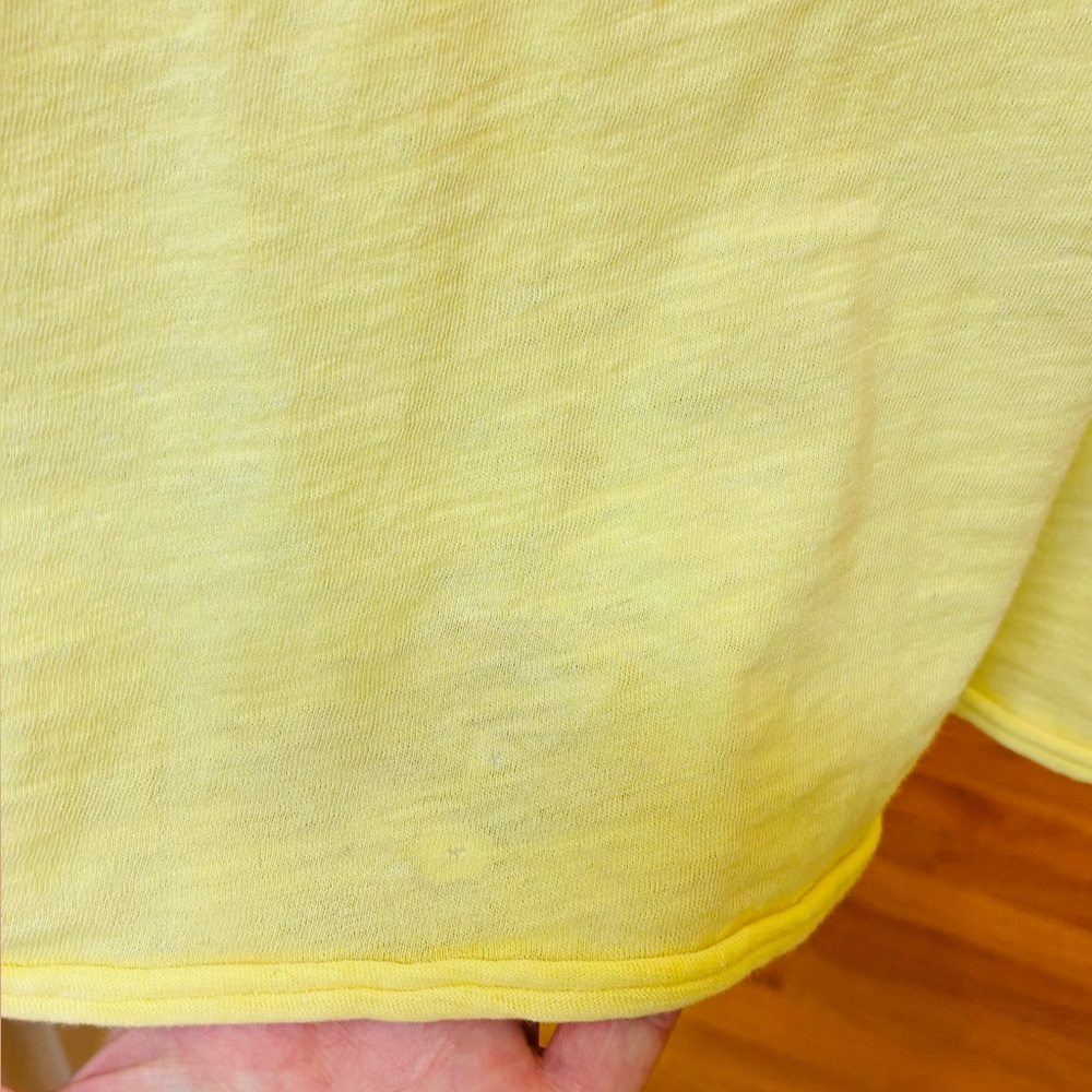 We The Free Deep V Neck Oversized Pocket Tee Light Yellow Large - Picture 8 of 11